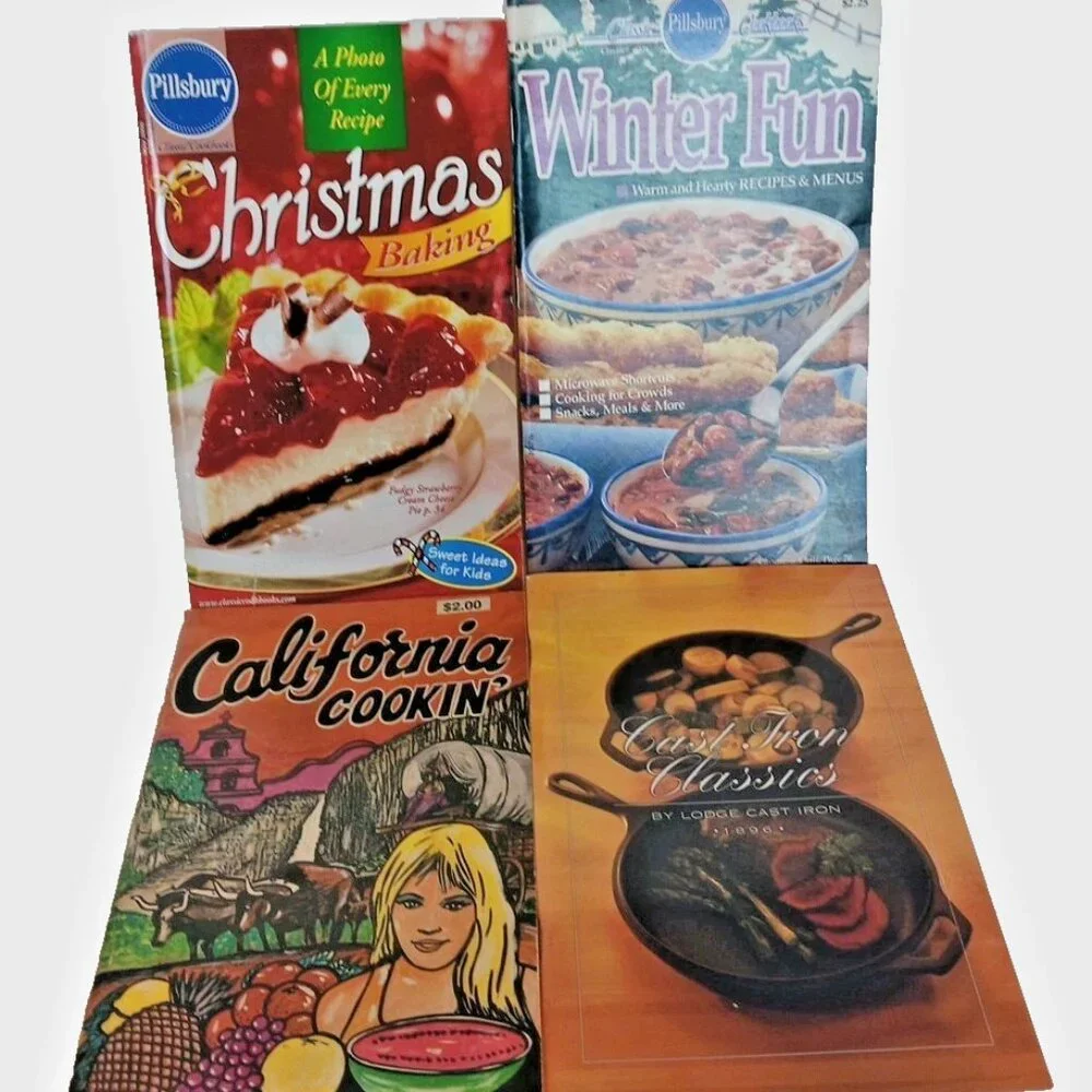 Lot of 4 Cookbook Mags 2 Pillsburys California Cooking Cast Iron Classic Recipes
